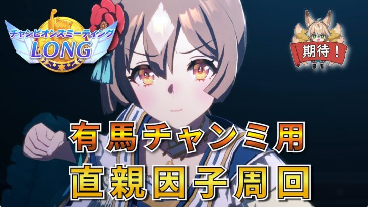 【ウマ娘】ラスト1人の有馬チャンミ用親因子周回！もうそろそろ本育成始めたい【新人Vtuber/狐雷希望】