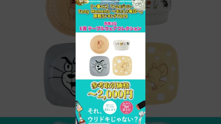 【一番くじ】「トムとジェリー Tasty Moments～おいしい毎日～」買取ランキングTOP9#Shorts