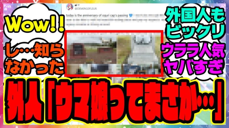 『海外でウマ娘人気爆発…ウマ娘のある事実に気が付いた外国人トレーナーさん』に対するみんなの反応集 まとめ ウマ娘プリティーダービー レイミン SSRタッカーブライン タマモクロス 無人島新シナリオ