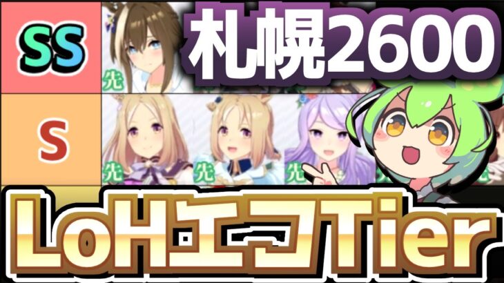 【LOH攻略】エコは先行3がオススメ！札幌2600ｍ阿寒湖特別！【ウマ娘×ずんだもん】