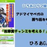 ウマ娘（アドマイヤベガの）攻略の考察その７７「秋華賞チャンミを考える！！」