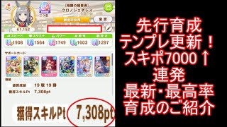 先行育成テンプレ更新！？最新最高率育成のご紹介