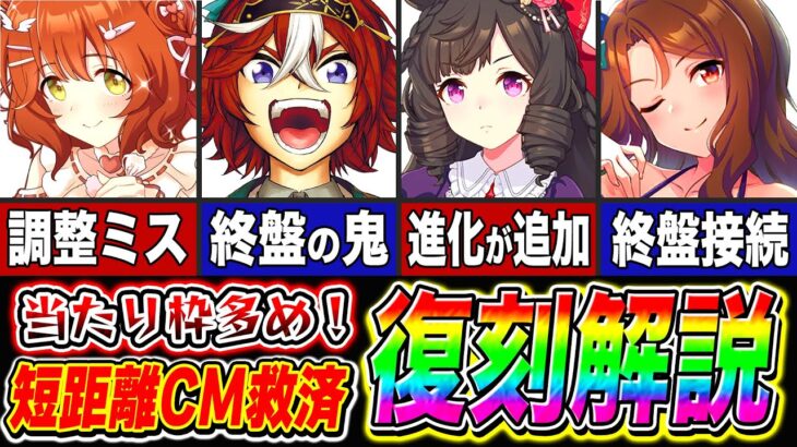 【ウマ娘】短距離CMキャラ難民救済!!トゥインクルコレクション当たりキャラ解説!!ダイイチルビーに進化スキル追加で環境どうなる!?新潟1200m【短距離チャンミ チャンピオンズミーティング】