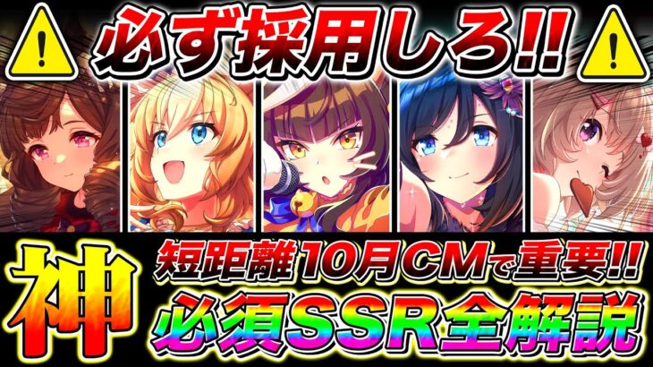 【ウマ娘】持ってたら必ず採用!!10月短距離チャンミ必須級サポカ全まとめ!!新潟1200m【ウマ娘プリティダービー チャンピオンズミーティング】