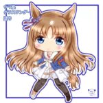 2024年に描いたウマ娘グラスワンダーの塗りです！#ウマ娘　#グラスワンダー　#イラスト　#ちびキャラ　#SD#イラストメイキング　#タイムラプス