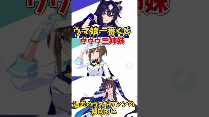 【ウマ娘】一番くじ　ヴヴヴ三姉妹発表！　#shorts #ウマ娘プリティーダービー　#ウマ娘　#１番くじ #ゆっくり実況