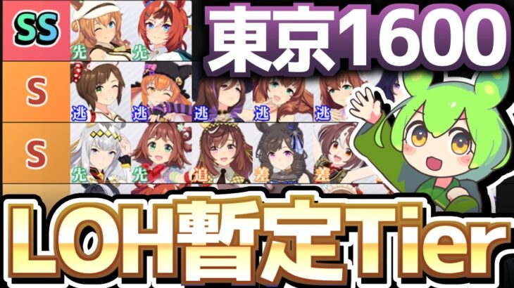 【LOH攻略】東京1600ｍウマ暫定Tier！先行は強いッだけど…やっぱり逃げ！【ウマ娘×ずんだもん】